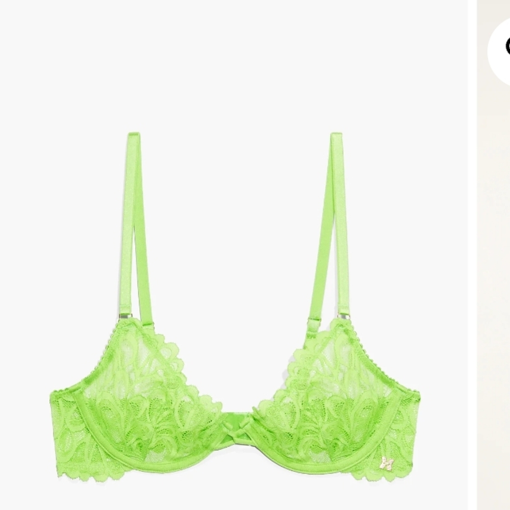 Savage X Fenty Vibrant Green Lace Bra